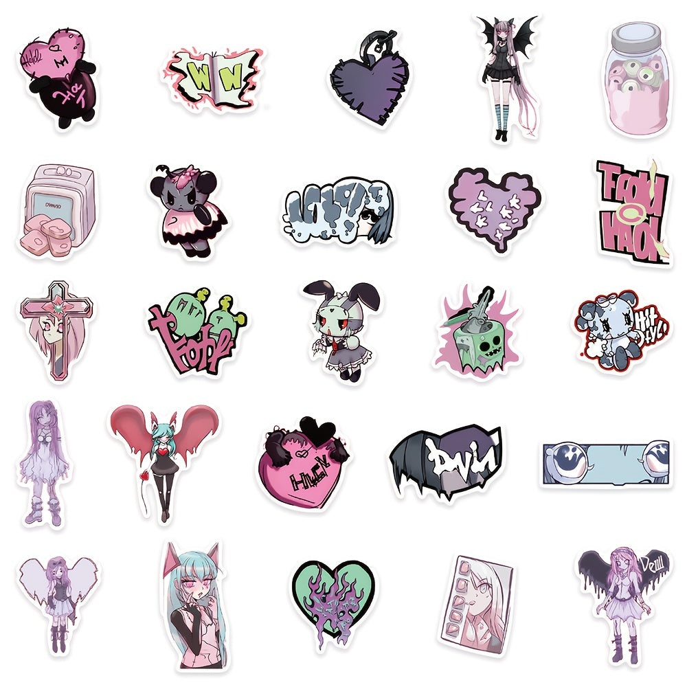 50pcs Hot Lady Series Graffiti Stickers DIY Sticker