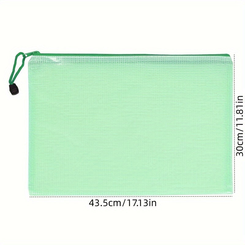 100pcs Mesh File Bag File Storage Bag Office Supplies