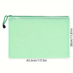 100pcs Mesh File Bag File Storage Bag Office Supplies
