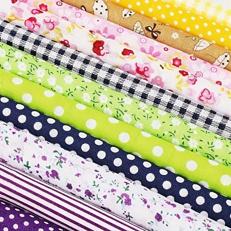 56pcs Quilted Fabric Cotton Craft Fabric Bundle Square Quilted DIY Sewing