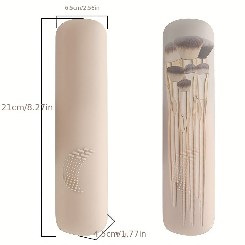 Travel Makeup Brush Holder Portable Silicone Makeup Brush Case