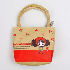 Cartoon Girl Coin Purse Earphone Bag Key Bag Small Storage Bag For Girls