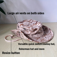 Adjustable Wide Brim Fishing Hat for Outdoor Activities