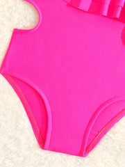Girls Ruffle Trim Swimwear Bathing Suit for Hawaii Vacation