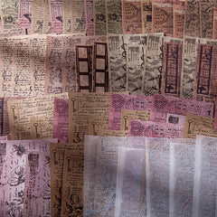 30 Pcs Retro Letter Sheet Material for Junk Journal & Scrapbooking