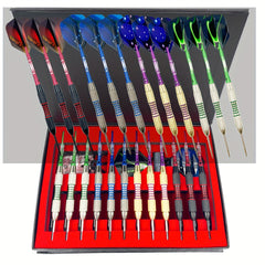 12pcs Set Professional Steel Tip Darts with Nonslip Iron Barrel