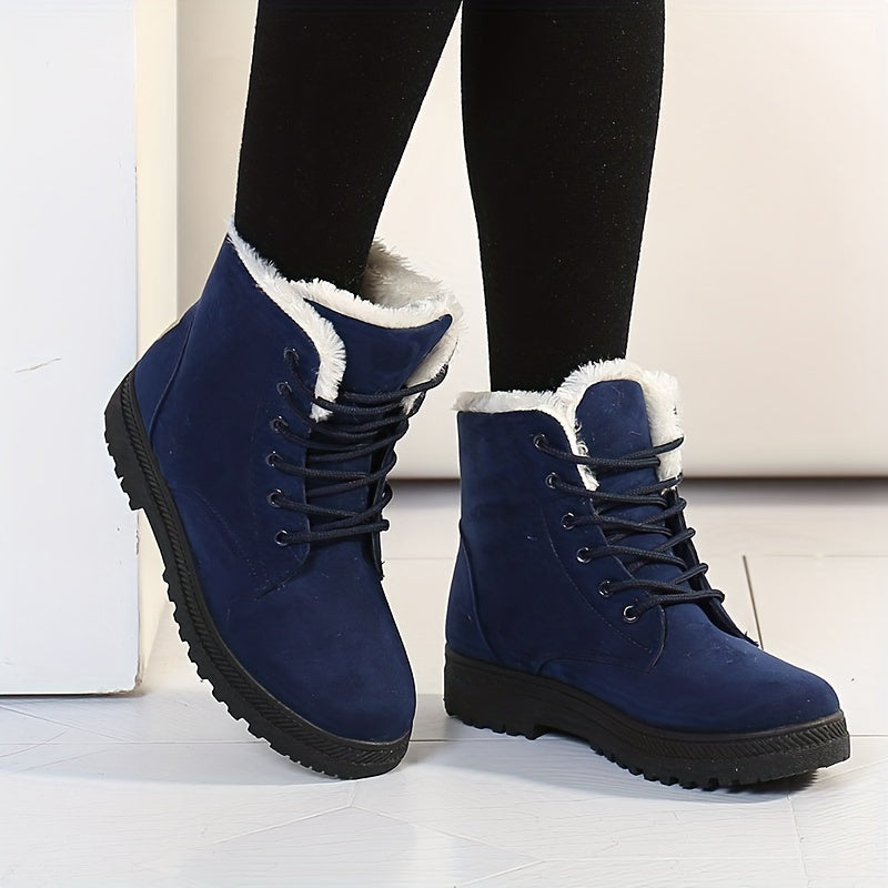 Women's Platform Snow Boots Plush Lined Winter Short Boots