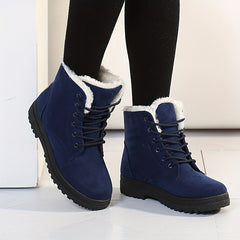 Women's Platform Snow Boots Plush Lined Winter Short Boots