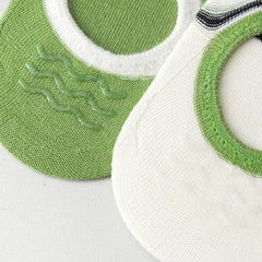 5pairs Happy Face Striped Kids Non-slip Ankle Socks