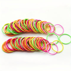 100pcs Multicolor Hair Ties Ponytail Holder for Baby Girls