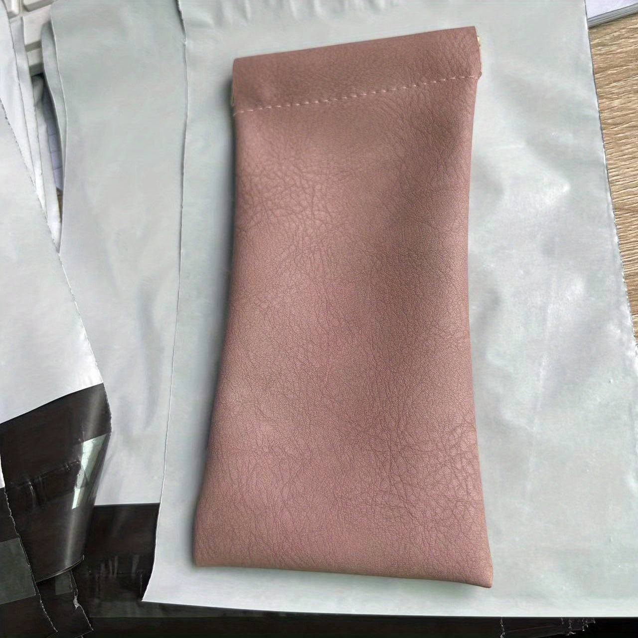 High PU Leather Glasses Case With Belt Waterproof Soft Eyeglass Case