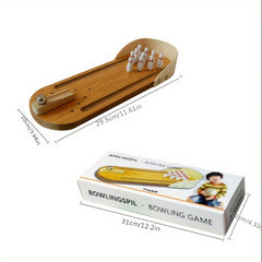 Mini Wooden Desktop Bowling Game for Family Gathering