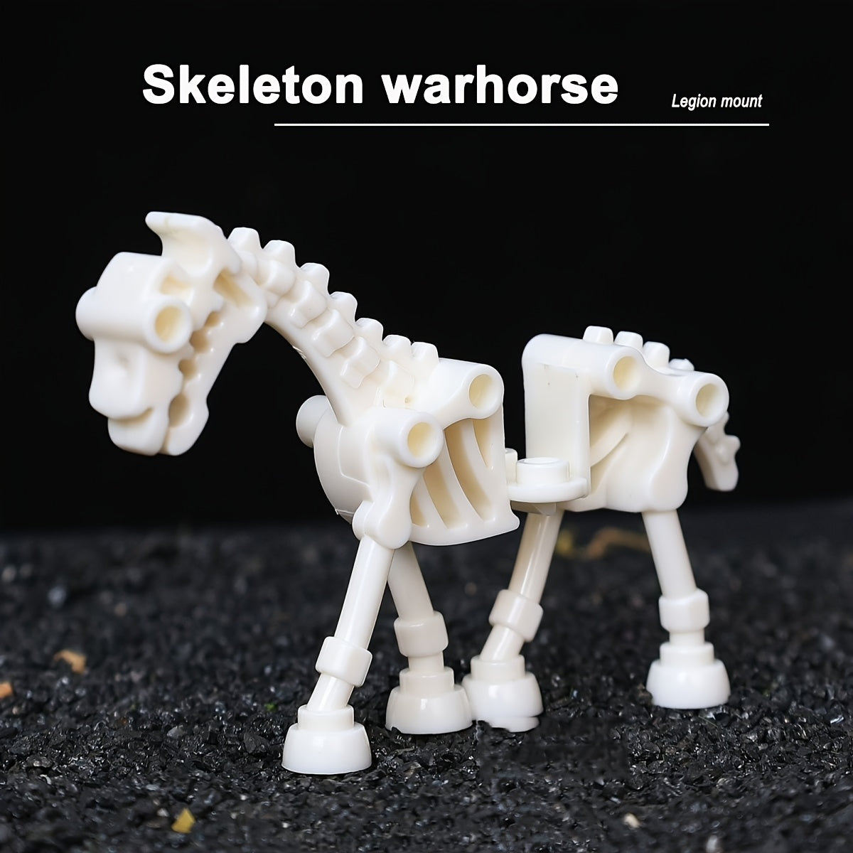 ABS Skeleton Warhorse Building Blocks Military Scene Knight on Horseback