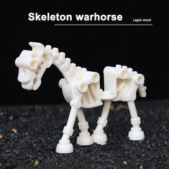 ABS Skeleton Warhorse Building Blocks Military Scene Knight on Horseback