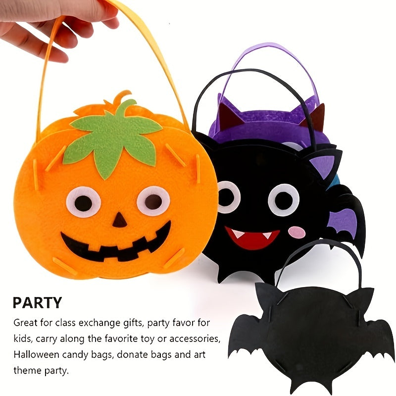 Halloween Candy Bag Non Woven DIY Handbag Pumpkin Bucket