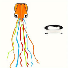 Large Octopus Kite with Colorful Tail for Adults - Beginner Outdoor Kite