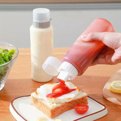 Squeezable Condiment Bottle 5-Hole Sauce Bottle for Salad Tomato Sauce Honey