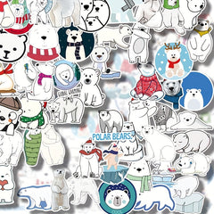 50pcs Animals Zoo Stickers Scrapbook Journal DIY Bear Sticker