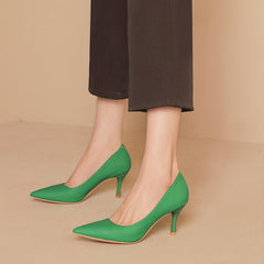 Women's Solid Stiletto Heels Point Toe Outdoor Pumps