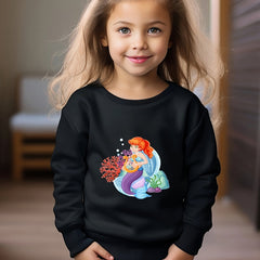 Toddler Mermaid Princess Pattern Sports Sweatshirt Top