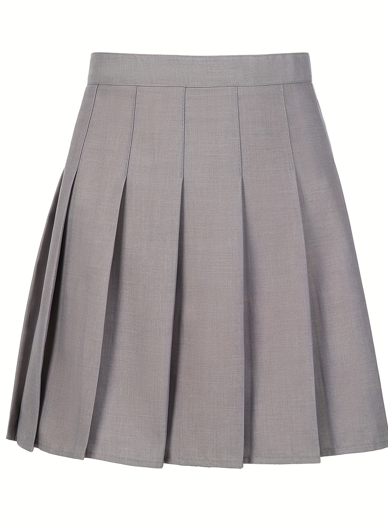 Kid Girls' Pleated Skirt High Waist Preppy Skirt Multicolor Optional
