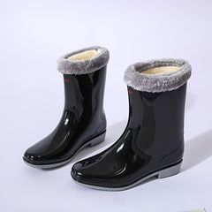 Women's Thermal Rain Boots Fleece Waterproof Booties
