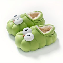 JIAGEYA Cartoon Plus Fleece House Shoes For Girls