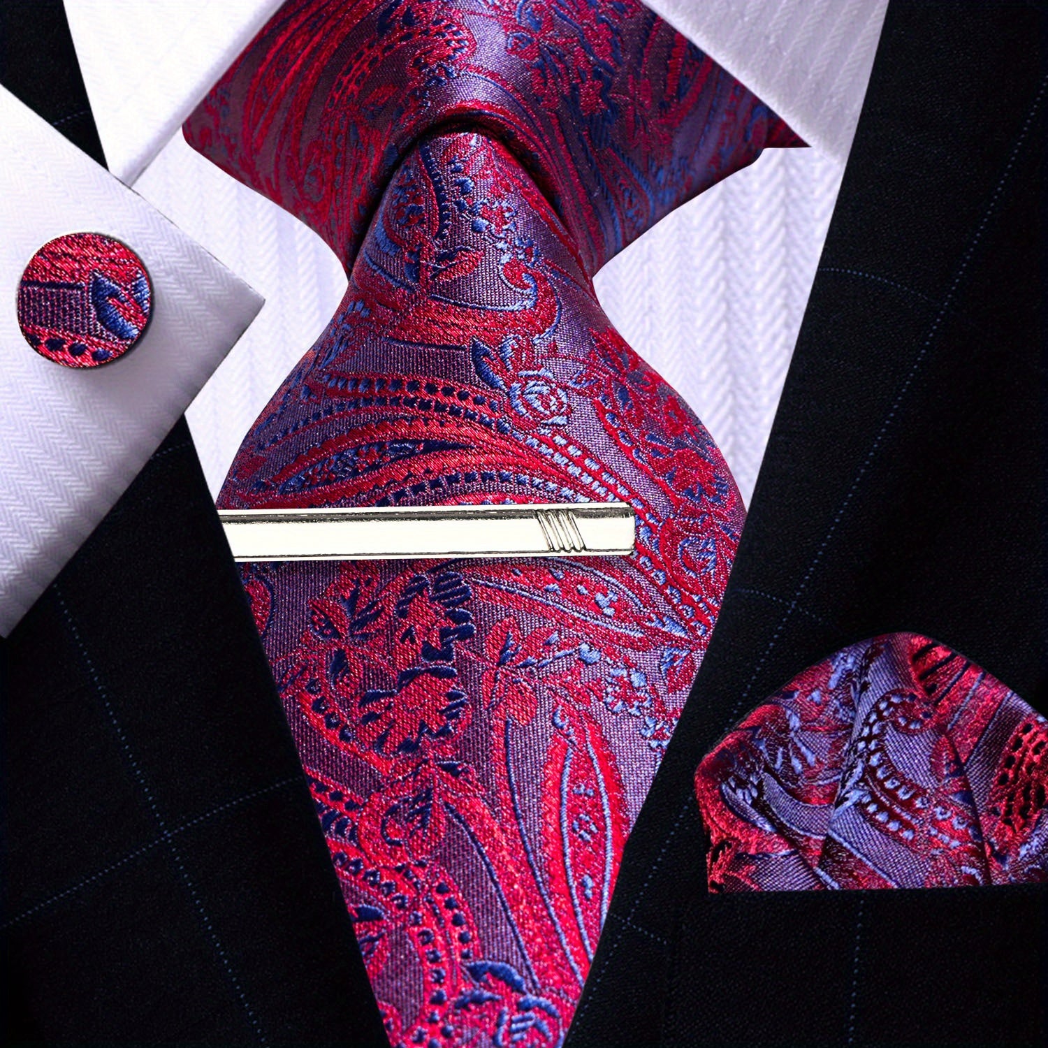 Men's KerFado 8 Classic Striped Paisley Tie Set