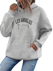 LA Kangaroo Pocket Hoodie Long Sleeve Sweatshirt