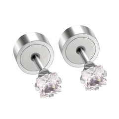 Girl's Zircon Princess Stud Earrings - Princess Style Jewelry