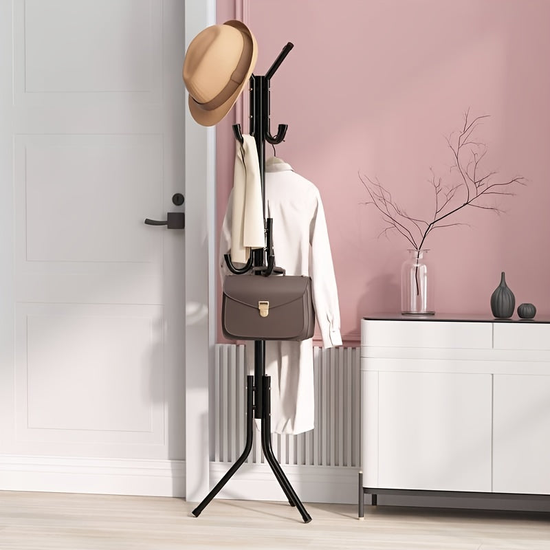 Pink Metal Clothes Stand Standing Rack For Shirts Hats Coats Bags Scarves