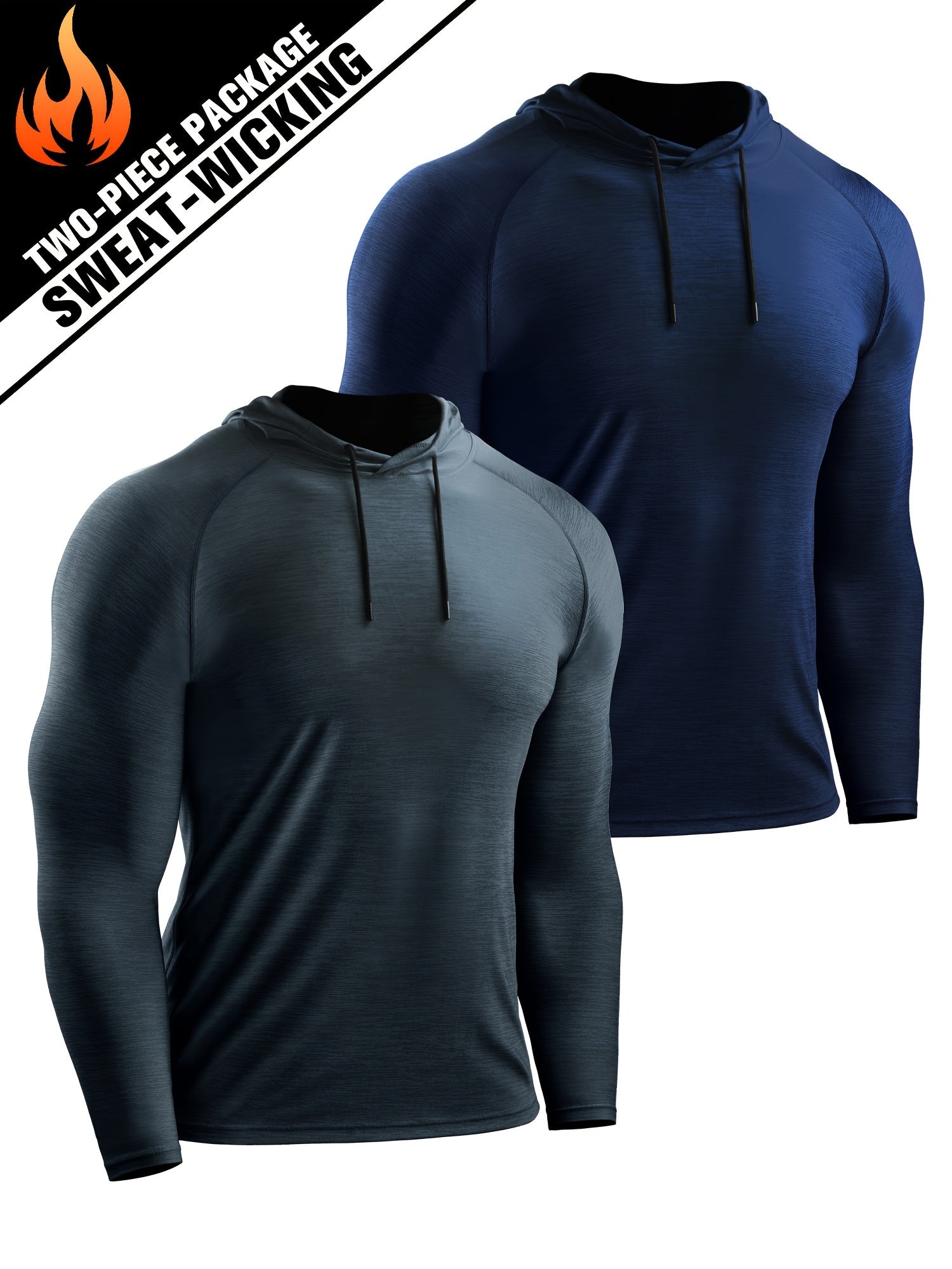 Men's Comfy Sports Hooded Compression Tee Quick Drying