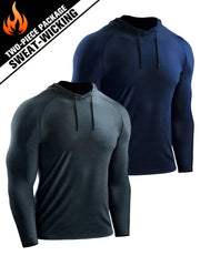 Men's Comfy Sports Hooded Compression Tee Quick Drying
