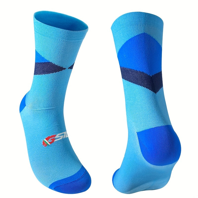 Geometric Pattern Mid calf Socks for Outdoor Activities