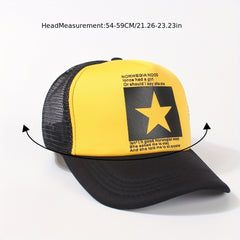 Pentagram Mesh Trucker Hat Breathable Baseball Cap Unisex Sunshade Dad Hats