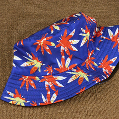 Maple Leaf Print Bucket Hat Sun Protection Outdoor Hat