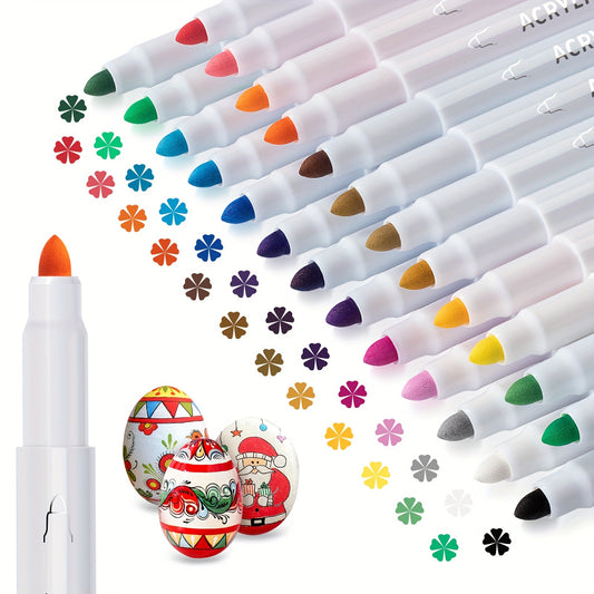 25-Color Acrylic Paint Pen Set for Easter Decorations