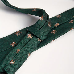 Men's Small Lion Pointed Neck Collar With Bow Tie