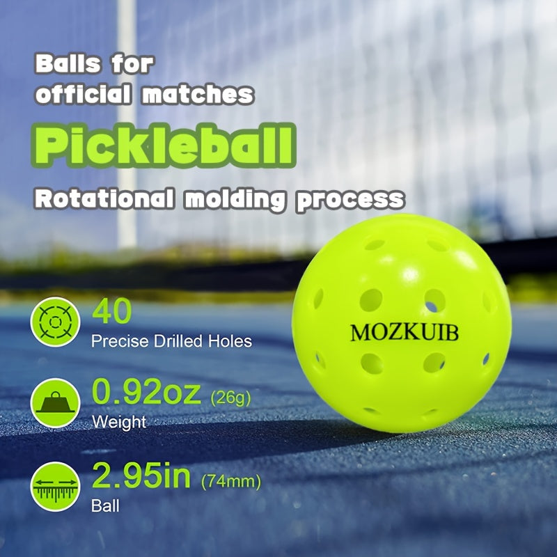 High Bounce Durable 40 Hole Outdoor Pickleball Set