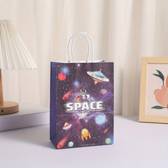 6pcs Spaceman Theme Party Supplies Candy Bag Birthday Gift Wrapping Bags