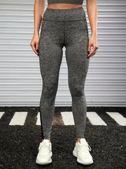 Mesh Splicing Yoga Pants With Pocket Slim Sports Leggings
