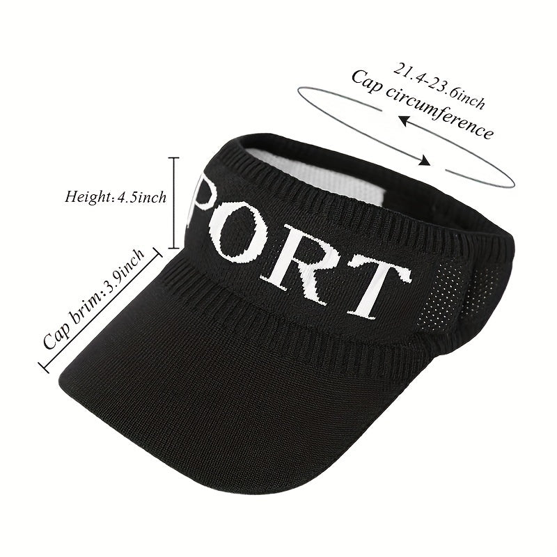 Unisex Sports Sun Visor Hat Knitted Mesh Lightweight Sun Hat
