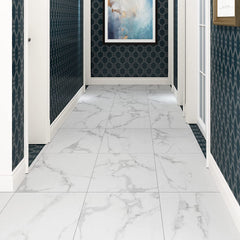 10pcs Peel And Stick Marble Floor Tile Waterproof Bathroom Flooring