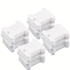 30pcs Plastic Floss Bobbins Transparent Winding Plate Cross Stitch Organizer