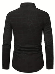 Geometric Long Sleeve Shirt for Men