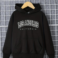 LOS ANGELES Boys Pullover Hooded Sweatshirt Spring Fall Kids Clothing
