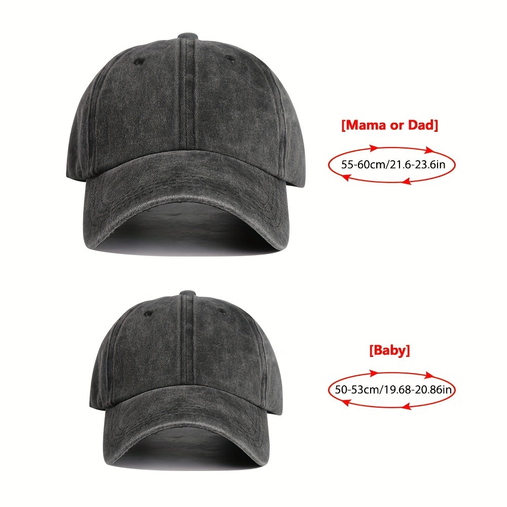 2PCS Retro Baseball Caps for Boys and Girls Outdoor Sunshade Hats