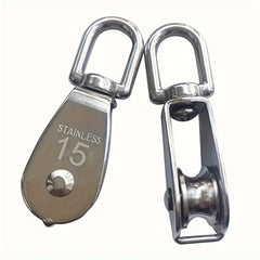 304 Stainless Steel Swivel Pulley Crane Single Wheel M15 M25 M32