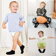 12 Pairs Boys Kids Socks With Grips Breathable Comfy Toddlers Children