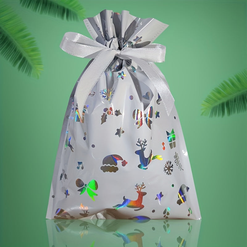 Christmas Drawstring Gift Bag Santa Claus Candy Bag 1pc